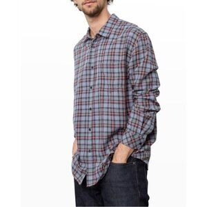 Rails Men's Wyatt Plaid Sport Shirt in Valencia Steele Size Medium Cotton NWT
